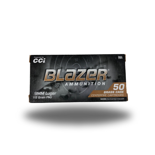 CCI | Blazer Brass 9mm 115gr FMJ RN 50 Rounds