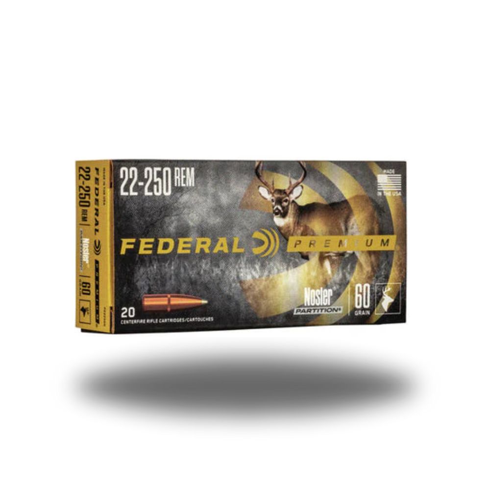 Federal | Premium 22-250 Rem 60gr Nosler