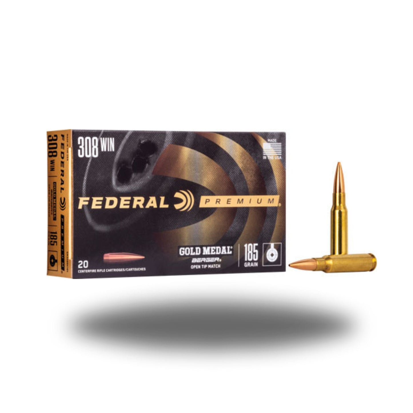 Federal | Premium Gold Medal Berger Jugernaught Open Tip Match 185 Grain .308 Win