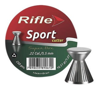 Wildhunter.ie - Rifle | Sport Cutter Pellets | 5.5mm | 250 Pieces | 16.51gr -  Lead Pellets 