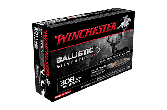 Winchester | 308Win 168gr Ballistic Silver Tip | Centrefire Rifle Cartridges