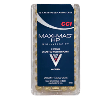 CCI Rimfire |.22 Maxi Mag | WMR | HP | 40 Grain | 50 Rounds