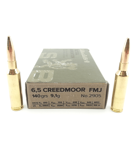 Sellier and Bellot | 6.5 Creedmoor 140gr FMJBT