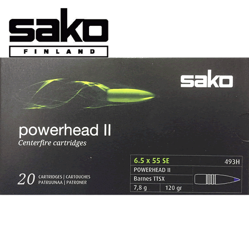 Sako Powerhead ll 6.5 x 55 SE 120gr